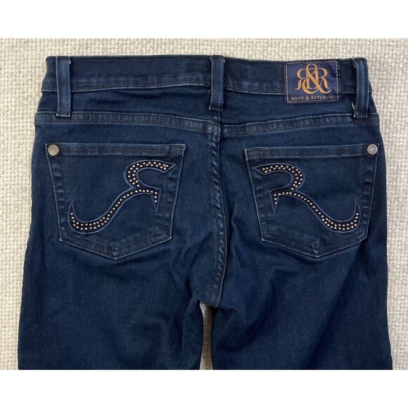 Rock N Republic Jeans Kasandra Bootcut Women's Size 2 S Dark Wash Blue Denim - Picture 4 of 11